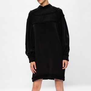 Fendi crepe de chine silk shift dress with gathers FINAL PRICE NO OFFERS